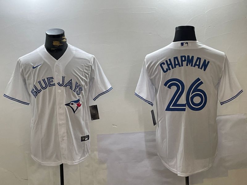 Men Toronto Blue Jays #26 Chapman White Game Nike 2024 MLB Jersey style 1-0